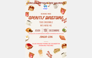 APERITIF DINATOIRE DE NOEL - 19 Déc 2024