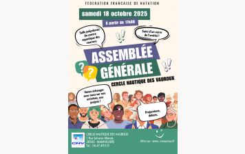 Assemblée générale - samedi 18 oct 2025 - centre aquatique de Mainvilliers