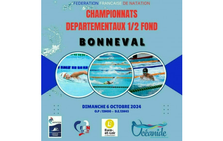 CHAMPIONNATS DEPARTEMENTAUX 1/2 FOND - 6 OCT 24