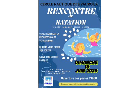 RENCONTRE NATATION + GOUTER 15 JUIN